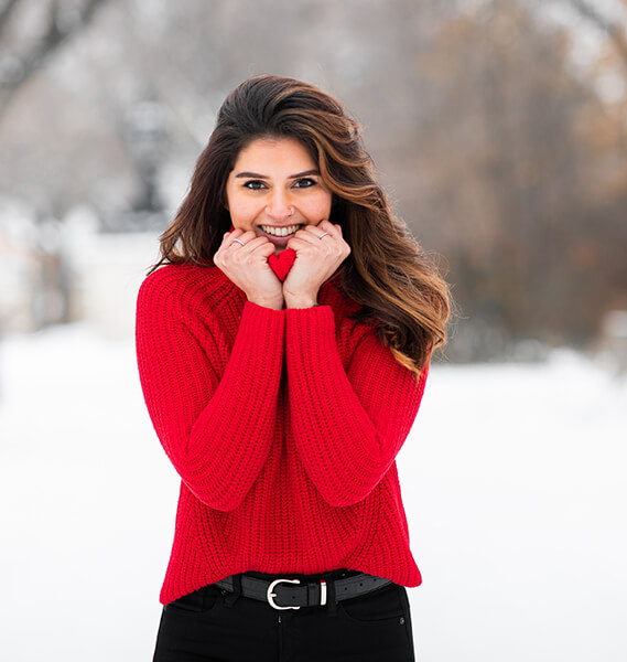 Girl in Red Sweater
