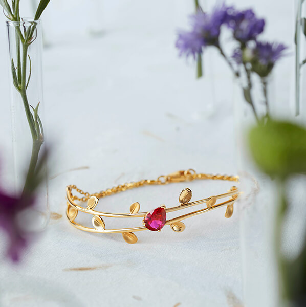 Gold Floral Bracelet