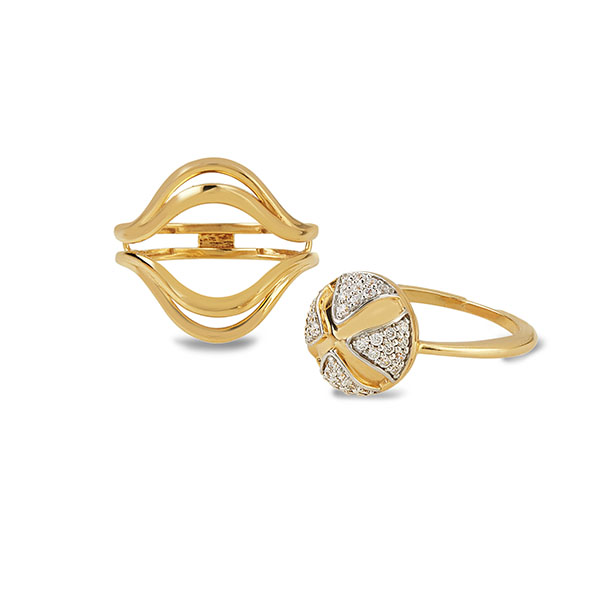 Real gold Dual Ring