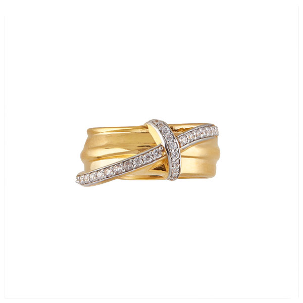 Exciting gold jewelry designs - Double Row Ring