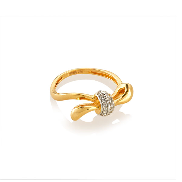 18k Gold Twirl Promise Ring for Definitive Style Guide 