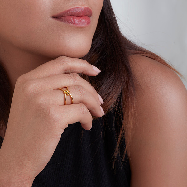 Real Gold Jewelry - Cross Promise Ring