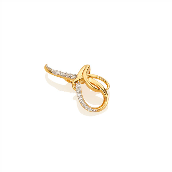 18k Gold Interwoven Promise Pendant